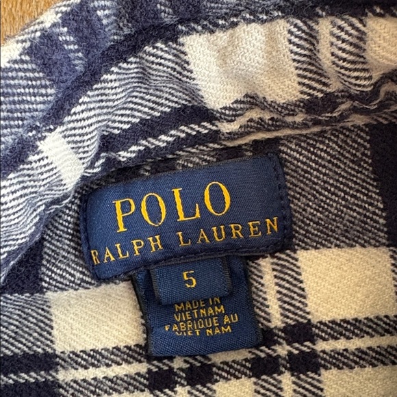 Ralph Lauren Boys Flannel Shirt size 5 - Picture 3 of 7